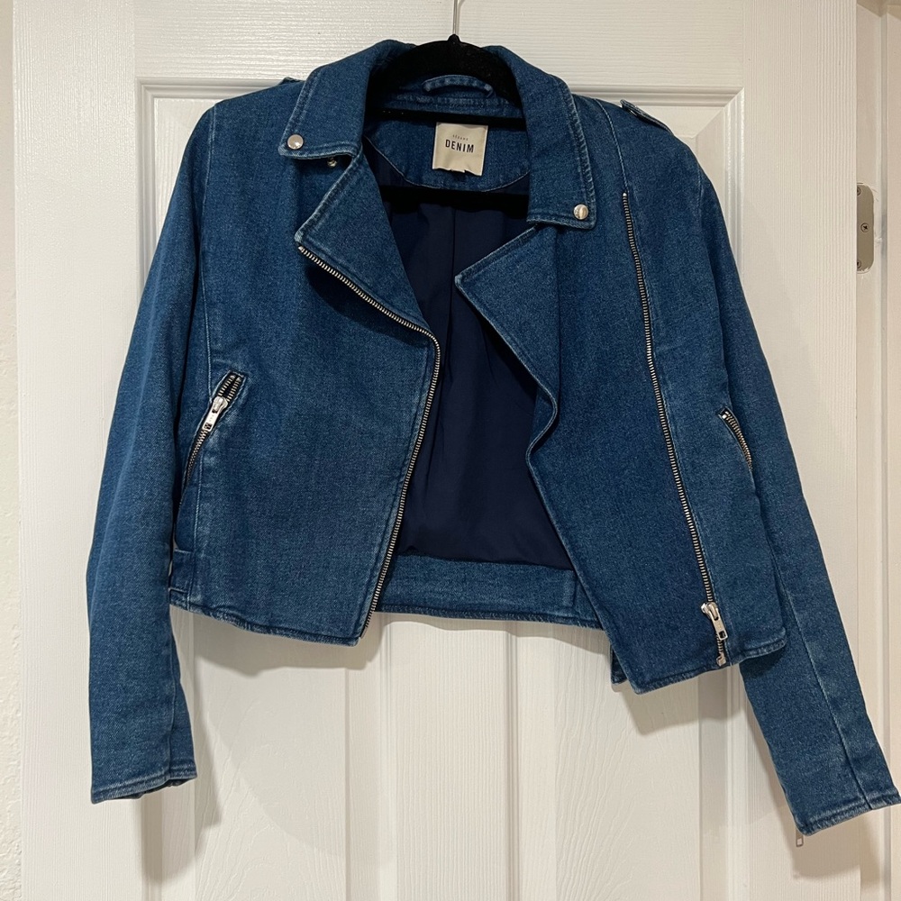 Denim Blue Moto Jacket